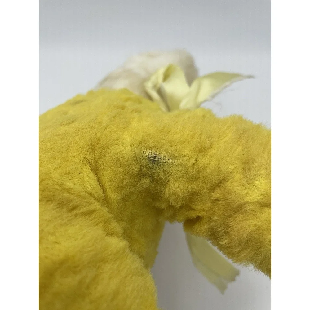 Vintage Rubber Sweet Face Baby Doll Yellow‎ Suit Brown Hair Moving Arms Rushton?